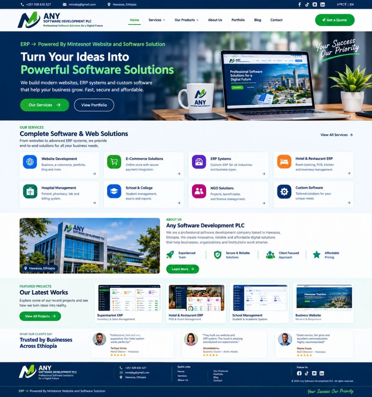 Professional Website with CMS